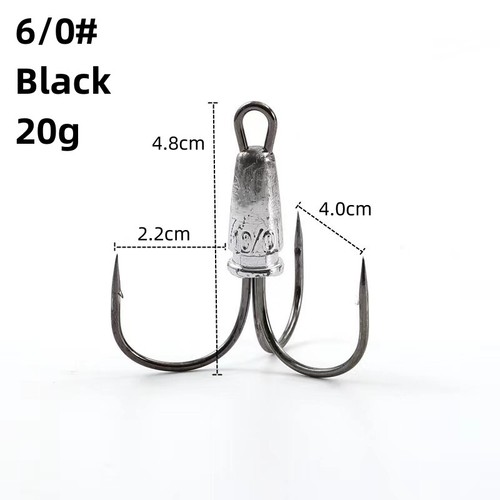 3/5pcs Snagging Weighted Treble Hook Large Snagging Hook Salmon Bunker Snag Hook - Picture 13 of 20