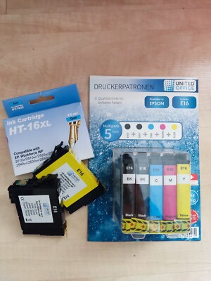 EPSON Patronen Drucker E16 für Workfoce WF, Set, UNITED OFFICE, Druckerpatronen