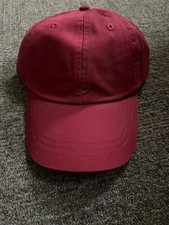 Maroon Adams Baseball Cap Hat Headwear Outdoor Cap Red Cotton Mesh Liner