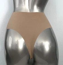 Victoria's Secret Nwt No Show High Waist Stretch Praline Beige Thong Panty