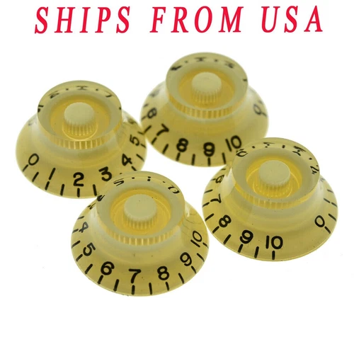KAISH LP Guitar Bell Knobs USA Spec Fine Spline Top Hat Knob for CTS Pot Cream