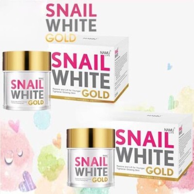 SNAIL WHITE Gold Cream Whitening Skin Anti Aging Restore Repairing 50 g x2 pcs