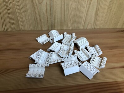 Lego 20x 4854 weiß white Slope, Inverted 45 4 x 4 Double