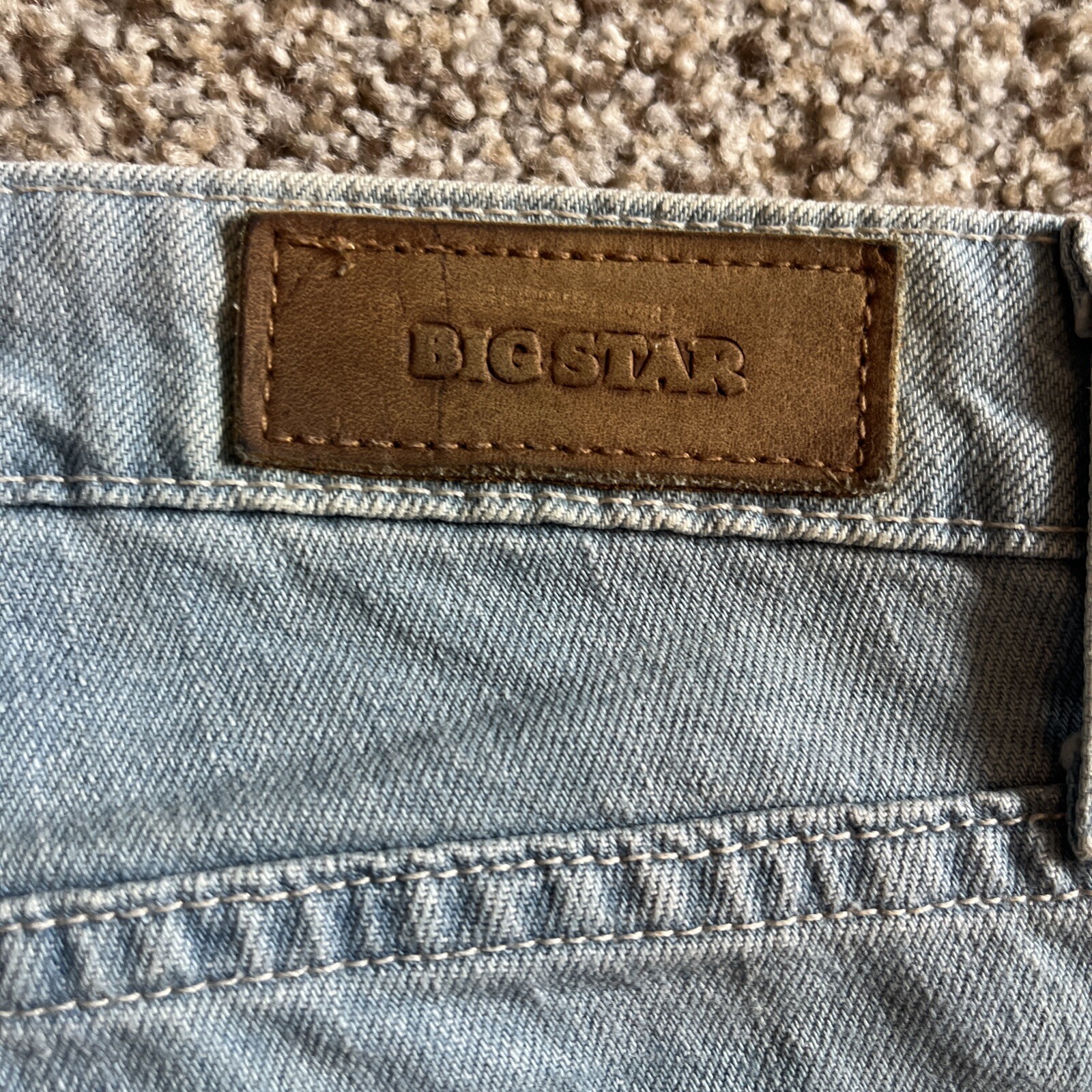 Big Star Jean Shorts Distressed Washed Raw Hem Womens Size 25 Waist 29 - View 11