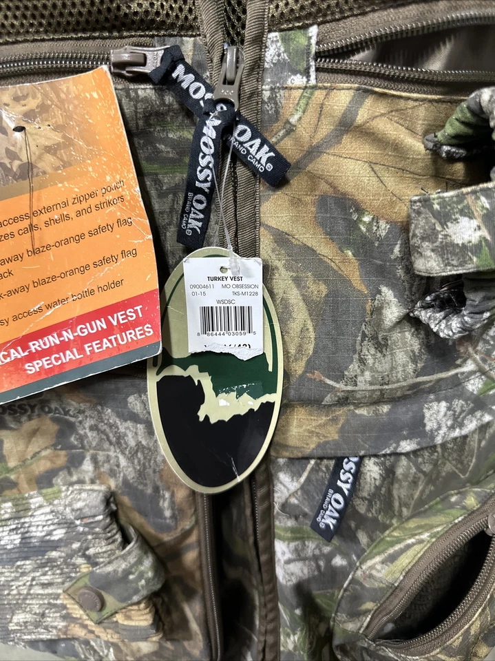 Mossy Oak Obsession Mens Camo Turkey Hunting Vest W/Seat Cushion - XL NEW!!! - Image 3 of 4