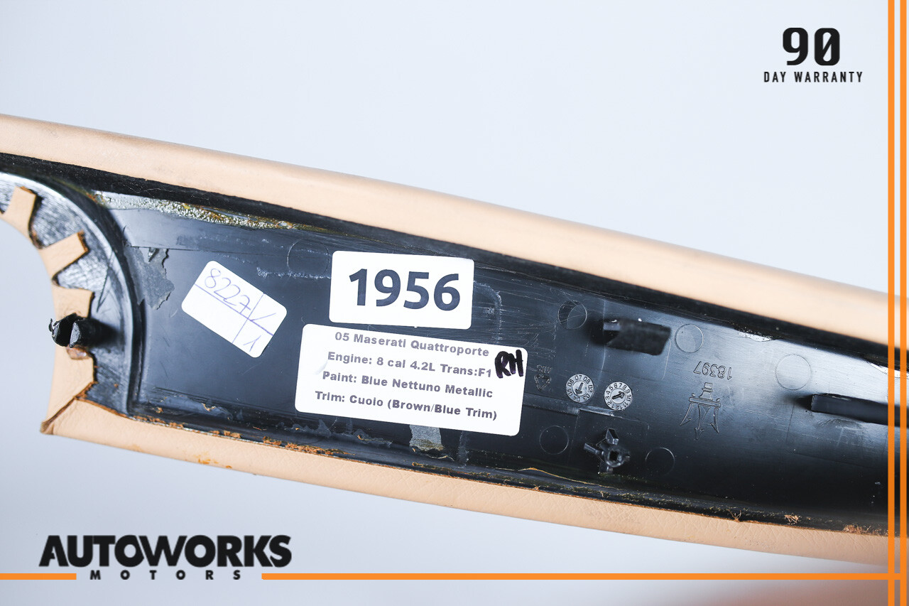 04-08 Maserati Quattroporte M139 Rear Right Side Door Panel Armrest Trim OEM