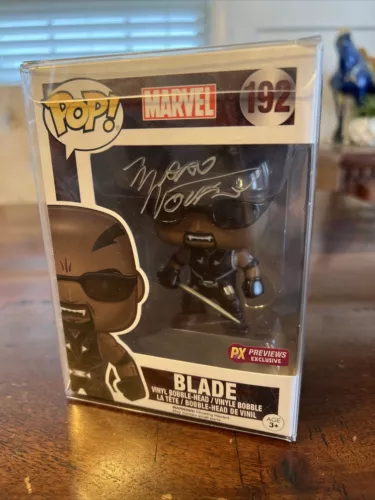 Funko Pop! Blade 192 PX Vista previa ¡Exclusivo abovedado! Marv Wolfman Firmado! RARO!