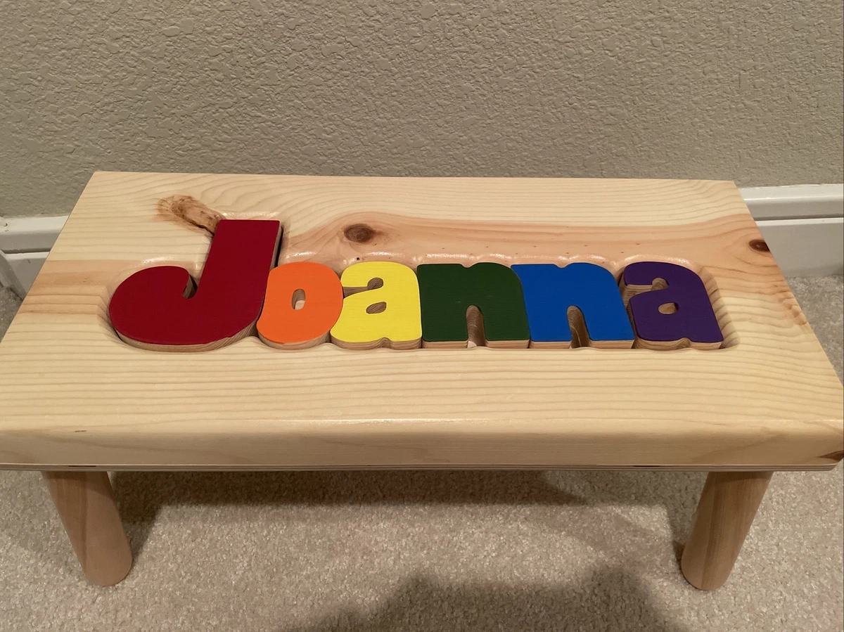 Puzzle step on sale stool with name