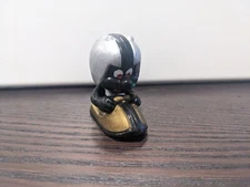 Vintage 1970s Black Bully ASTROSNIKS Alien Bobsled Figure Germany Smurfs