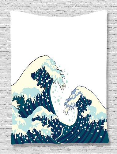 Great Waves of Kanagawa Tapestry Wall Hanging for Living Room Bedroom Dorm Decor