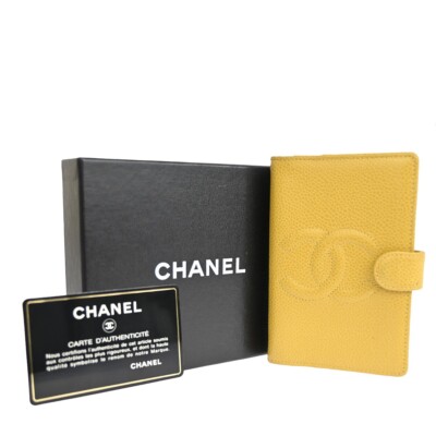 CHANEL Agenda Day Planner Notebook Cover Grained Calfskin Leather