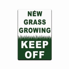 Please Stay off Grass Signs for Yard Keep off the Grass Aluminum Fence Plaque