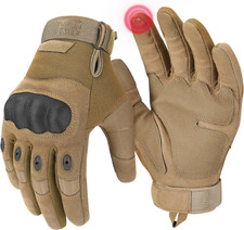 Tactical Gloves for Men, Touchscreen Motorcycle Gloves with Hard Shell & Palm Pa