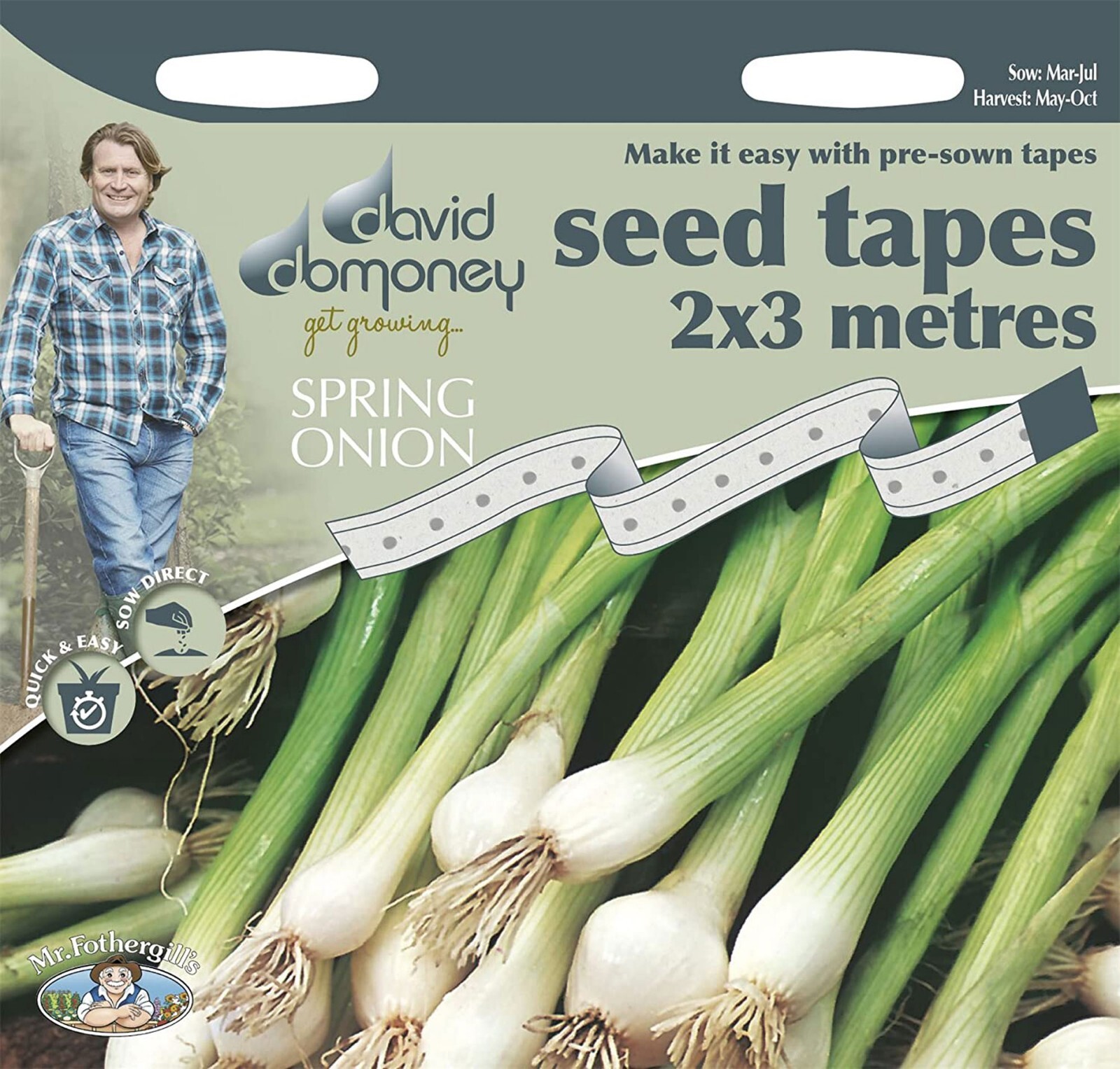 Vegetable Seed Tapes by Mr Fothergill's For Easy Sowing UK DELIVERY