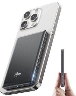 Powerbank für Magsafe, Ultra Slim 5000mAh 20W Schnelllade Powerbank - Schwarz