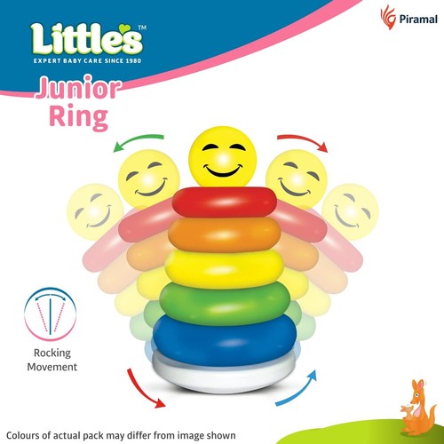 Little's Junior Ring Educational Blocks Stacking Toys For Kids 6 Rings Multi - Picture 5 of 7