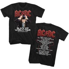AC/DC Black Ice World Tour Front and Back Black T-shirt