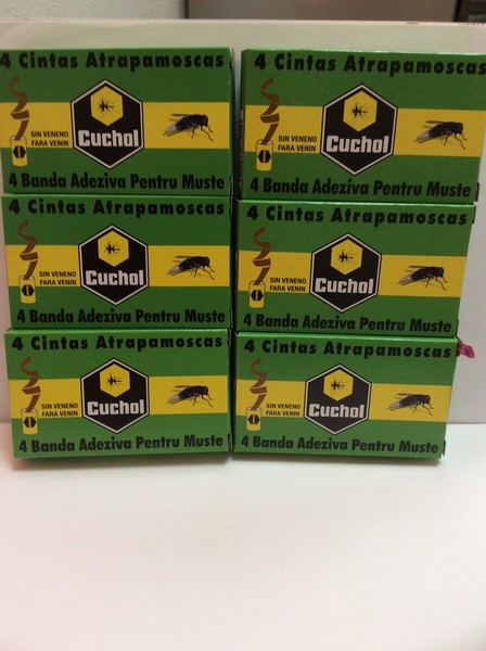 CUCHOL CINTAS ATRAPAMOSCAS 6 X 4 = 24 UNIDADES