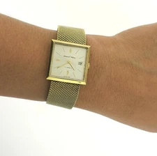 GERMINAL VOLTAIRE 25mm Vintage Date Yellow Gold Filled Watch Mechanical