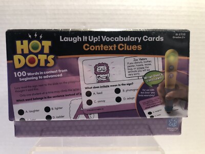 Sealed Educational Insights Hot Dots Flash Cards Context Clues Grades 2+