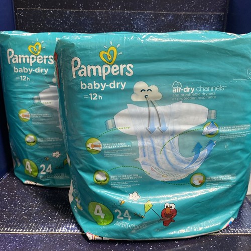 2 X Pampers Baby Dry Diapers Size 4, 24 Count (48 Total) - 第 4/4 張圖片