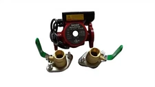 3-Speed Circulating Pump with Cord 20 GPM with (2) 1 1/4" Flanged Ball Valves.