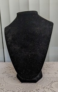 Jewelry Stand Display Form 9 Inch Black Velvet Neck Chest