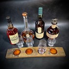 Whiskey Tasting flight One of a kind oak and leather tasting and Glencarin glass