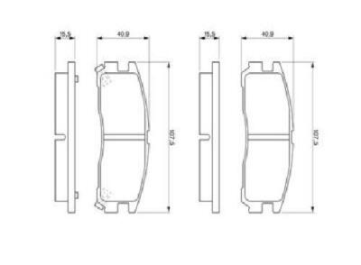 Original BOSCH Bremsbelagsatz Scheibenbremse 0 986 461 145 für Mitsubishi