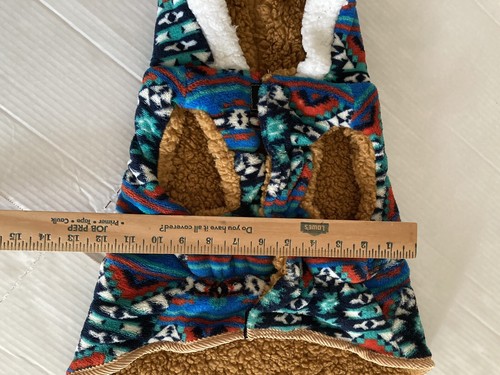 Vibrant Life Hooded Fleece Dog Coat Jacket Tribal Print Sz Med 20-50 lbs - Picture 11 of 12