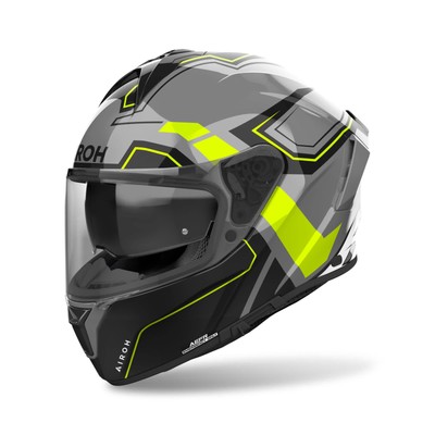 Integral Helm AIROH Spark 2 Dart Gelb Grau Schwarz Glänzend