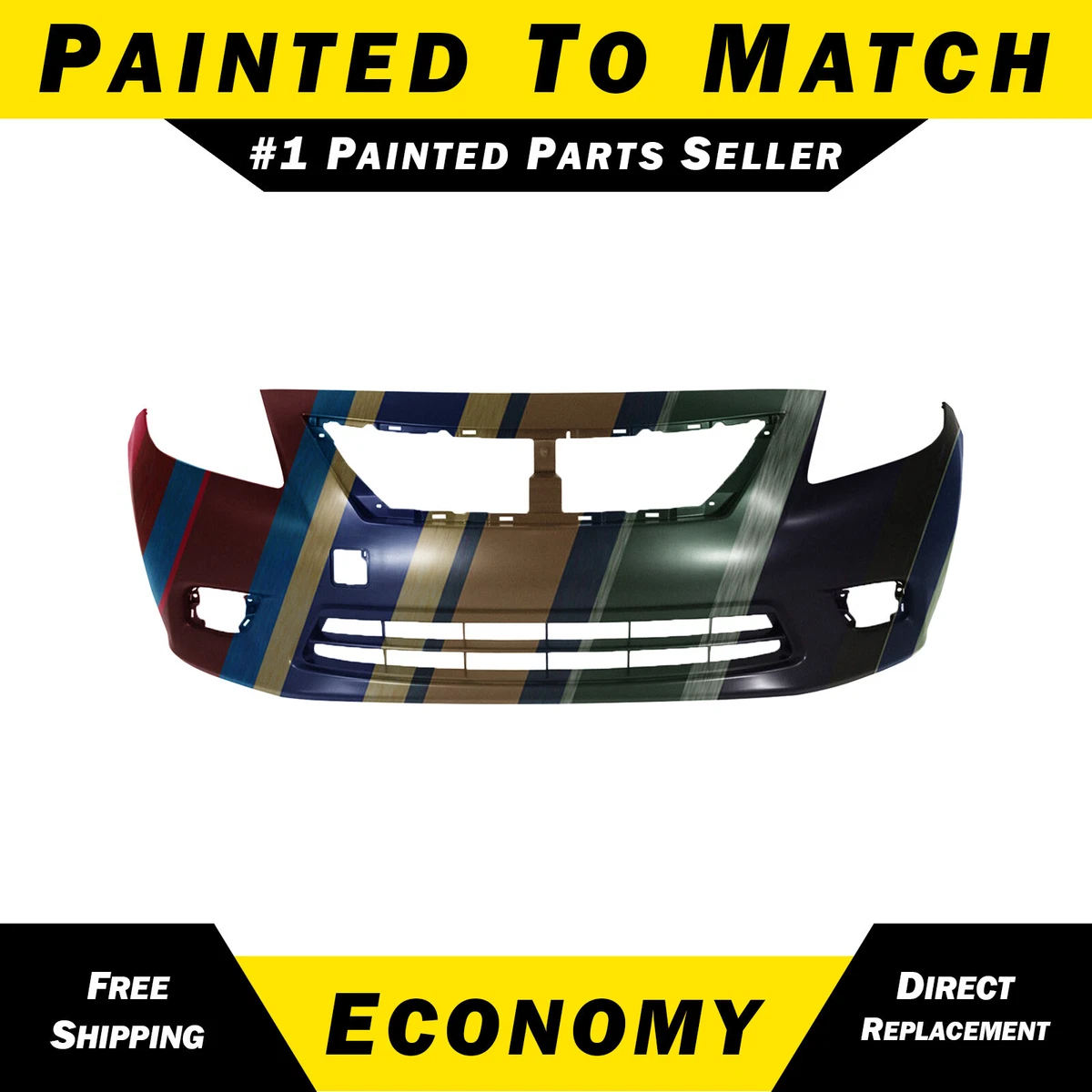 New Painted To Match Front Bumper Cover for 2012 Nissan Versa