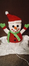 Holiday Christmas 18 Inch Lighted Snowman With 20 Lights Indoor Outdoor Use