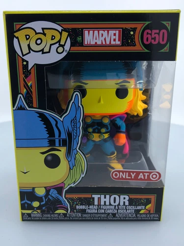 Funko POP! Marvel Thor Blacklight #650 Vinyl Figure DAMAGED BOX SEE PICS