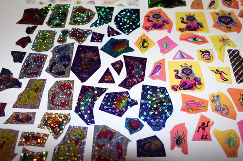 LOTE RARO DE COLECCIÓN 197 PEGATINAS LISA FRANK CRISTAL PRISMA ESTRÁS BURBUJA ++ - Imagen 11 de 24