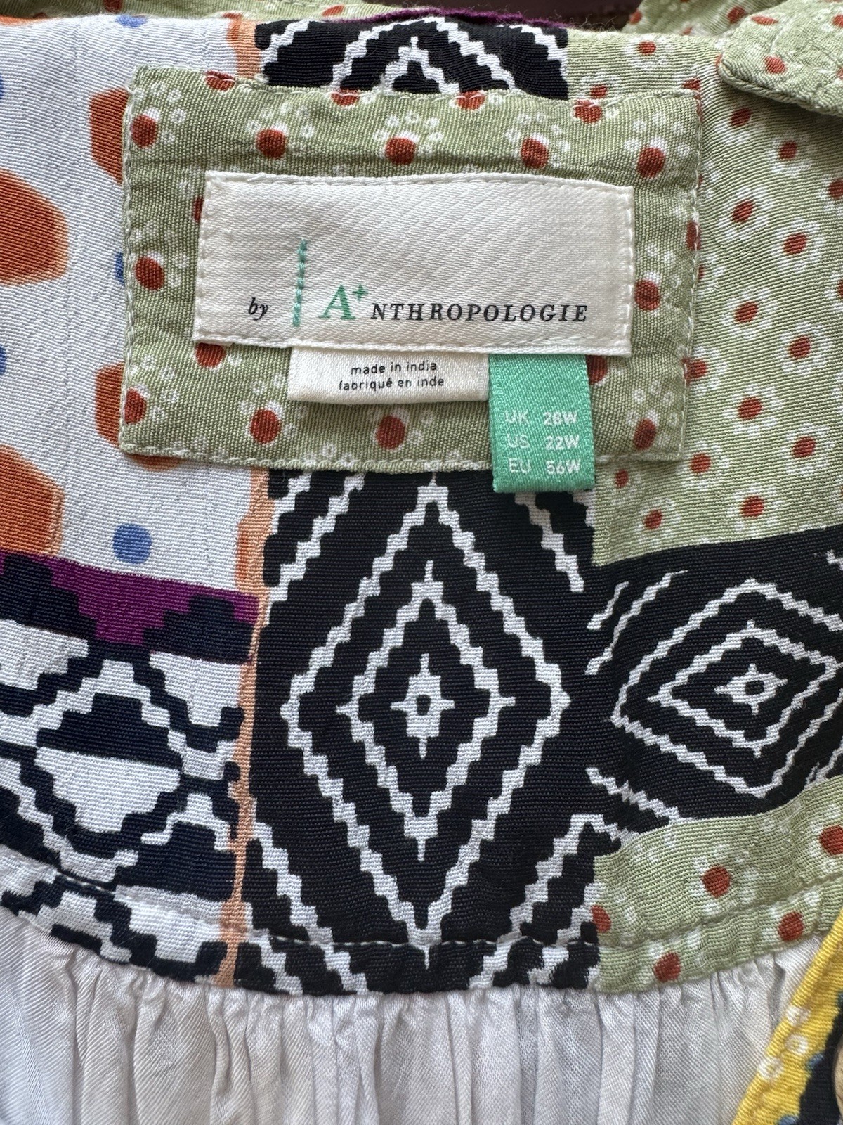 Anthropologie Patchwork Sleeveless Button Front D… - image 4