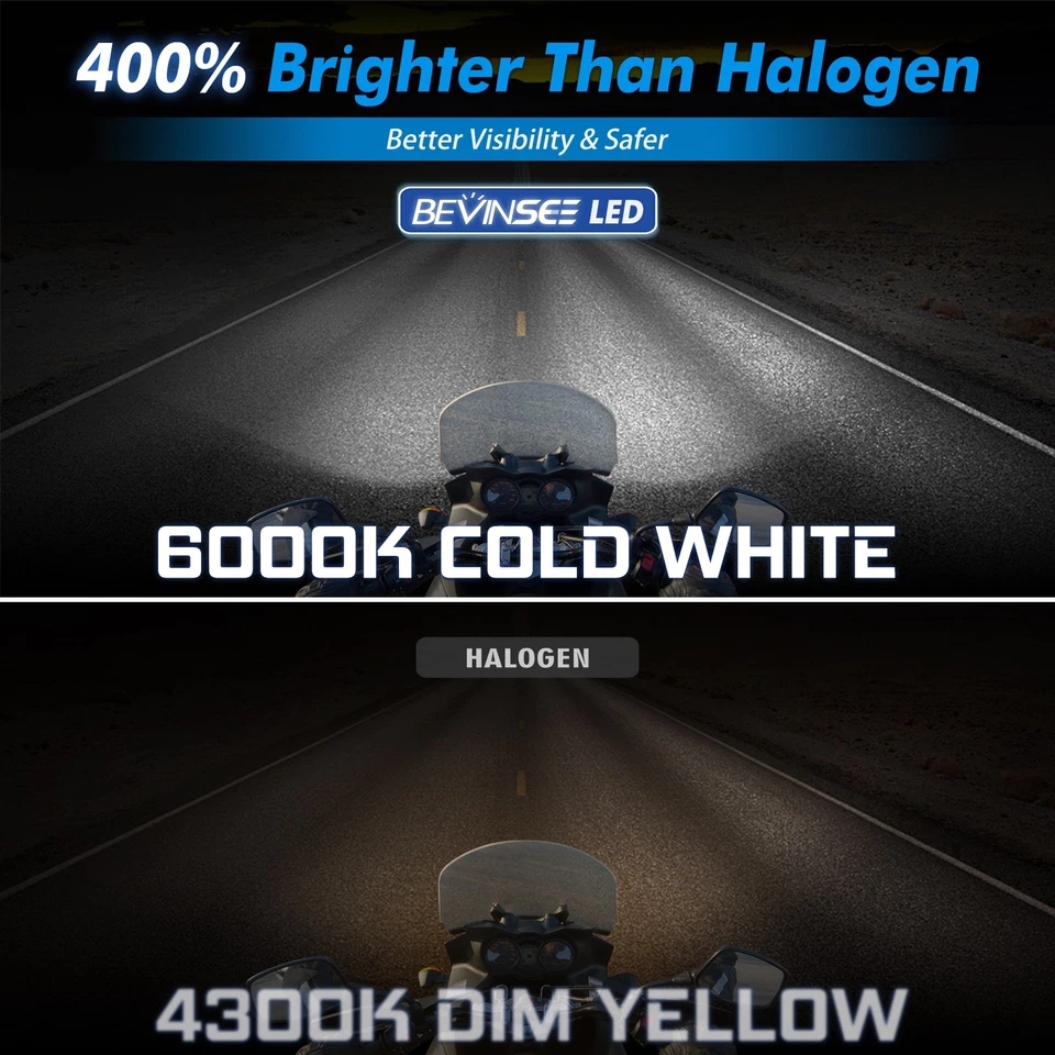 1x H4 HS1 Bombilla Faro LED 6000K Para Triumph Speed Triple R S RS 1994-2020 Foto 2 de 4