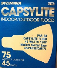 SYLVANIA 45PAR38/CAP/FL 45W PAR38 FLOOD 120V NEW OLD STOCK 3 BULBS