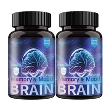 2-Pack Royavita Memory & Mood Capsules - Brain and Memory Capsules -120 Capsules