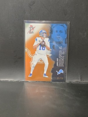 Jared Goff 2025 Topps Signature Class Football Orange 05/50 
