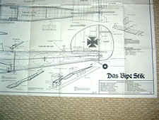 Das Bipe  Stick  Sport Biplane Plans,Templates, and Wood Parts List.