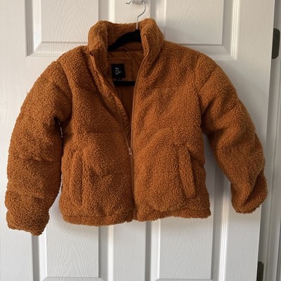 Art Class Medium Rust Color Sherpa Jacket Front Zip Sz Medium