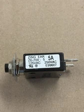 ZE-700-5 ZING EAR 5A 125/250VAC Circuit Breaker Push-Button Reset