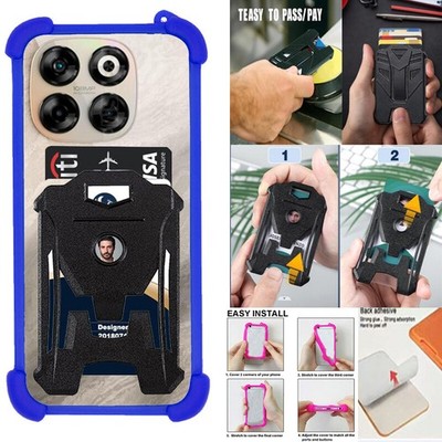 For BLU Bold K30 Multi Card Armor Card Pack +Anti Drop Elastic silicone frame