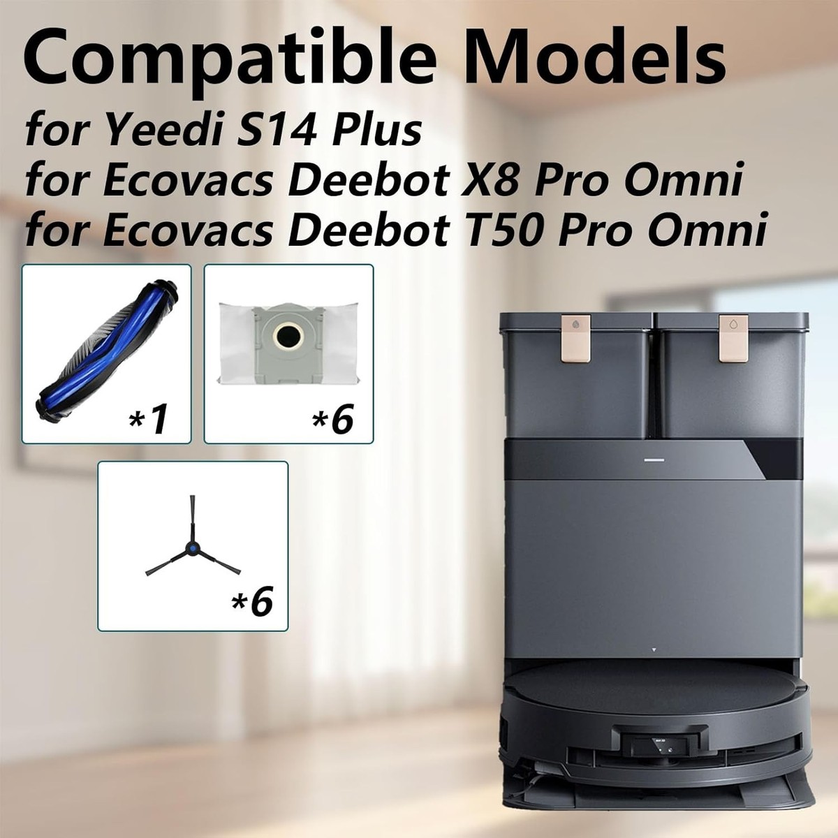 Accessories for Ecovacs Deebot X8 Pro Omni T50 Pro Omni Robot