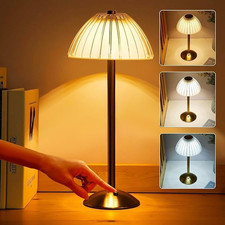 Lampada Da Tavolo Senza Fili, Dimmerabile Abat Jour Da Comodino Cristallo,3 Colo