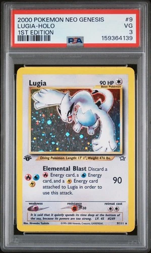 2000 POKEMON NEO GENESIS 1ST EDITION #9 LUGIA-HOLO PSA 3
