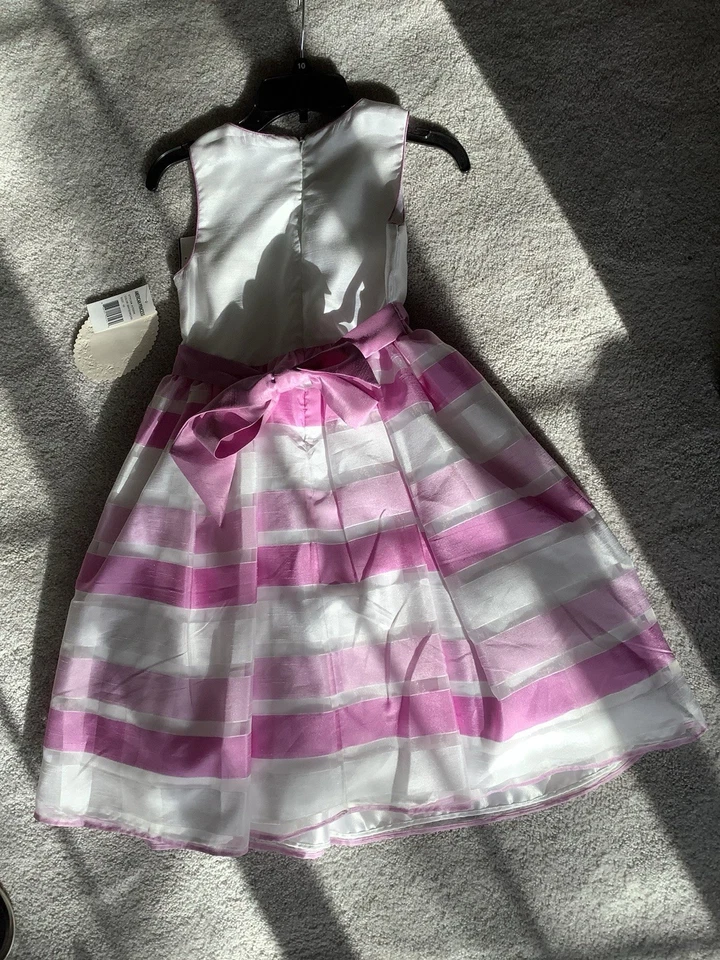 NUEVO CON ETIQUETAS VESTIDO PRINCESA AMERICANA BLANCO Y LAVANDA TALLA 10 Niñas Foto 2 de 3