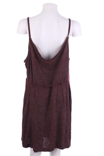 H&M Kleid Minikleid Wickel Punkte XL bordeauxrot weiß - Bild 2 von 4