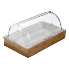 Set Espositore Buffet Completo Bamboo con Coperchio GN 1/1 53x32 cm - Leone